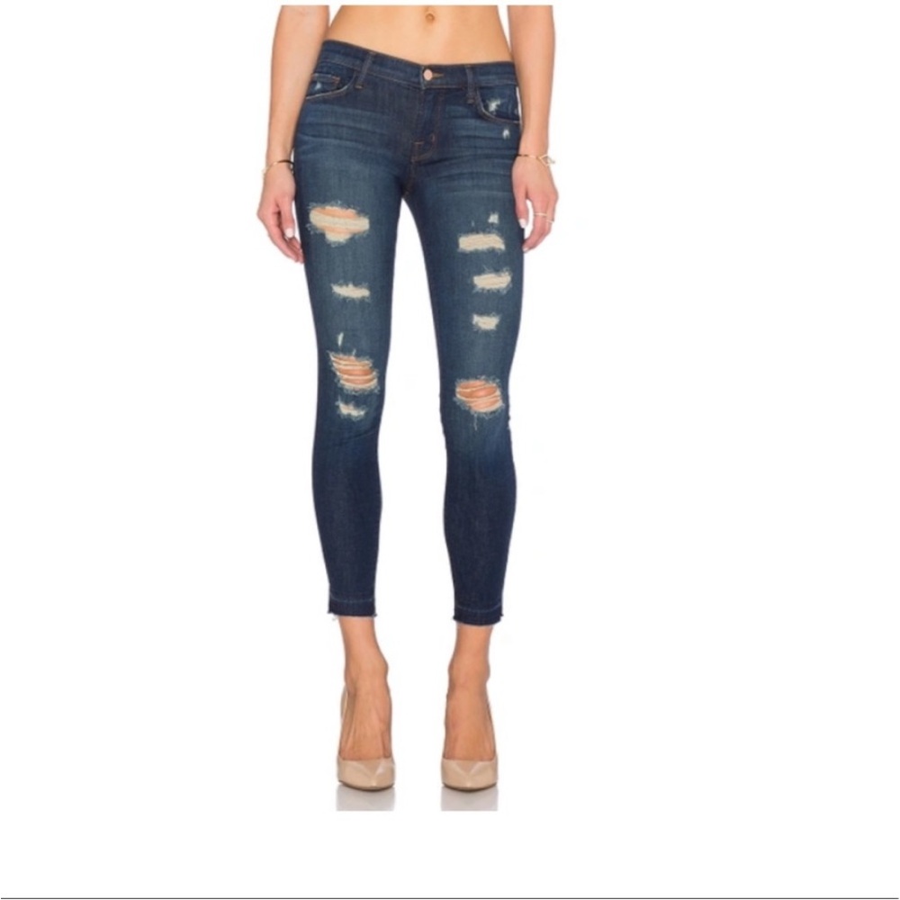 J Brand Low Rise Cropped Skinny Jeans Color Demented Trouble NWT‎